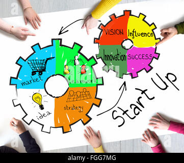 Start-Up-Konzept Stockfoto