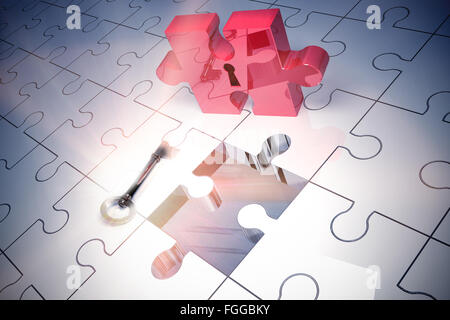 Zentrale Erschließung Puzzle Stockfoto