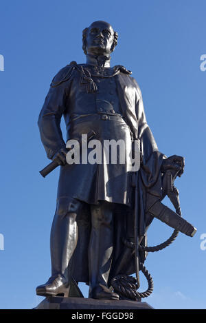 Statue von Sir John Franklin die Polarforscher, verbunden mit der Nord-West-Passage. Es befindet sich in Spilsby, Lincolnshire, UK Stockfoto