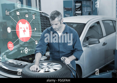 Zusammengesetztes Bild der technischen Schnittstelle Stockfoto