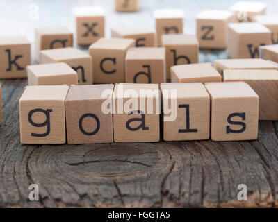 Ziele-Wort Stockfoto