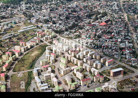 Luftaufnahme von Addis Abeba, der Hauptstadt Stadt von Äthiopien, Afrika Stockfoto
