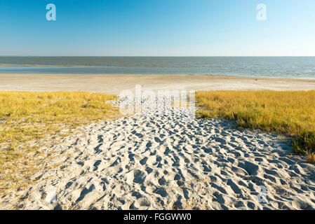 Makgadikgadi Pan in Botswana, Afrika mit Wasser bedeckt bildet einen massive See Stockfoto