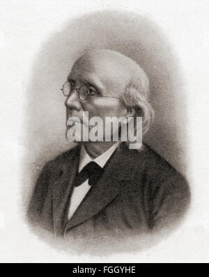 Gustav Theodor Fechner, 1801 – 1887.  Deutscher Philosoph, Physiker und experimenteller Psychologe. Stockfoto