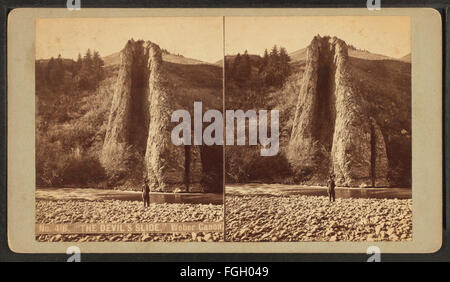 Dieses Foto von Charles Weitfle fängt die dramatische Landschaft der Devil's Slide im Weber Canyon, Utah, ein, der für sein steiles und zerklüftetes Gelände bekannt ist. Stockfoto
