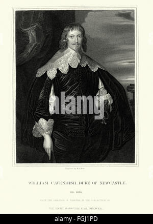 Porträt von William Cavendish, 1. Herzog von Newcastle 1592 bis 1676 ein englischer Universalgelehrter und Aristokrat, war ein Dichter, Equest Stockfoto