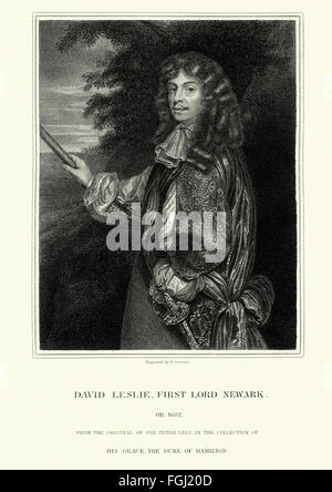 Porträt von David Leslie, 1. Lord Newark. 1600 to1682 ein Kavallerieoffizier und General in den englischen Bürgerkrieg und schottischen Zivil Stockfoto
