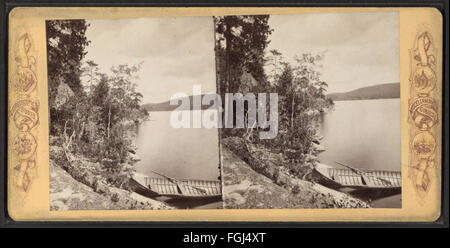 Saranac Lake, Adirondacks, New York, aus Robert N. Dennis Sammlung von stereoskopischen Ansichten zu senken Stockfoto