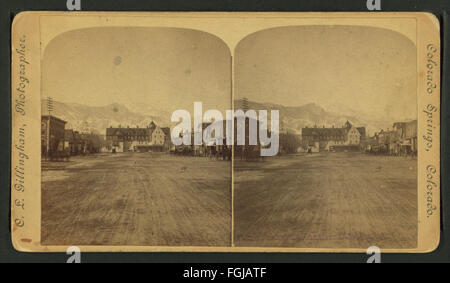 Pikes Peak & das Geweih Colorado Springs, von Charles L. Gillingham Stockfoto