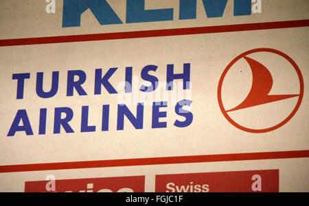 Markenname: "Turkish Airlines", Berlin. Stockfoto