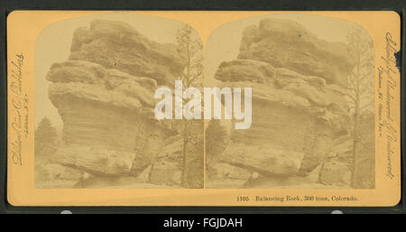 Balancing Rock, 300 Tonnen, Colorado, von Robert N. Dennis Sammlung von stereoskopischen Ansichten 2 Stockfoto