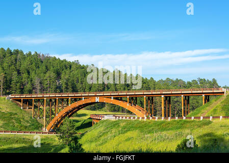 Autobahn-Überführung in den Black Hills in South Dakota Stockfoto