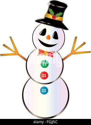 Schneemann-Abbildung Stock Vektor