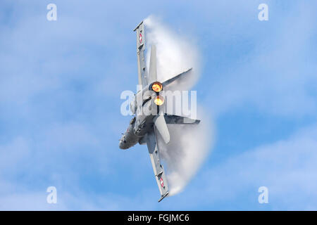 McDonnell Douglas F/A - 18C Hornet J-5018 der Schweizer Luftwaffe Stockfoto