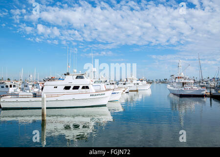 Angedockten Schiffe im Tierheim Insel Marina in Point Loma, Kalifornien Stockfoto