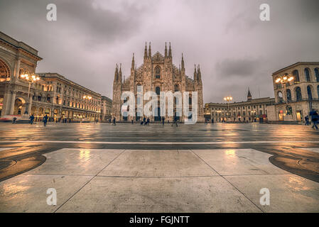 Mailand, Italien: Piazza del Duomo, Cathedral Square Stockfoto
