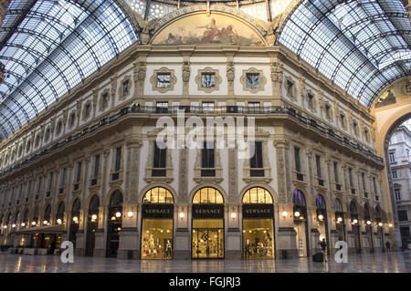 Das berühmte Vittorio Emanuele-Einkaufszentrum Stockfoto