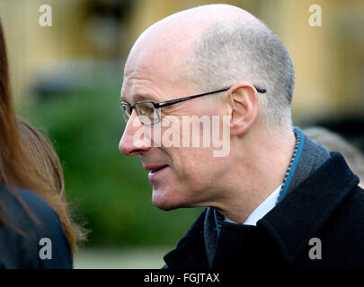 London 19. Februar John Swinney MSP (SNP) Stellvertretender erster Minister von Schottland und Kabinettsminister für Finanzen, zu Gesprächen in London Stockfoto