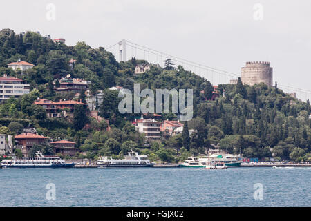 Bosporus Istanbul Rumeli Hisari Festung Stockfoto