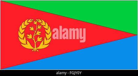 Fahne: Eritrea / Flagge: Eritrea. Stockfoto