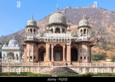 Gatore Ki Chhatriyan, Jaipur, Rajasthan, Indien Stockfoto