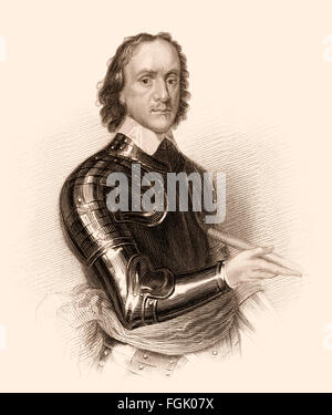 Oliver Cromwell, 1599-1658, Lord Protector von England, Schottland und Irland, Kommandant der parlamentarischen Armee Stockfoto