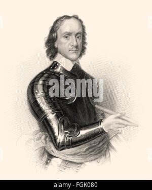 Oliver Cromwell, 1599-1658, Lord Protector von England, Schottland und Irland, Kommandant der parlamentarischen Armee Stockfoto