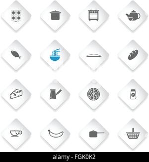 Essen und die Küche einfach Symbole Stockfotografie - Alamy