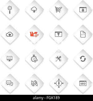 SEO und Entwicklung gesetzt einfach Symbol Stock Vektor