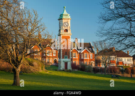 Winternachmittag im Queens Park, Brighton, East Sussex, England. Stockfoto