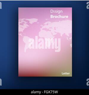 Vektor Welt Karte Globus Silhouette mit Farbverlauf Broschüre Broschüre Abdeckung Design Vorlagen-Sammlung Stock Vektor