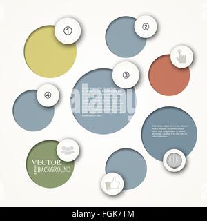 Einfach Infografik Schritt für Schritt Vorlage kalte Farben Business-template Stock Vektor