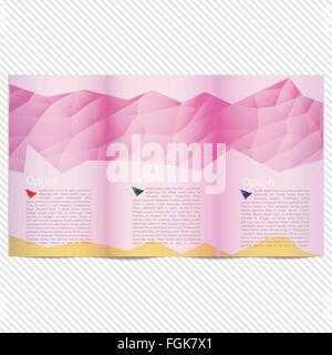 polygonale, Polygon, Tri-Fold, Grid, Layout, Seite, drucken, weiß, Dreieck, Business, leer, Probe, Vektor, Präsentation, Vorlage Stock Vektor