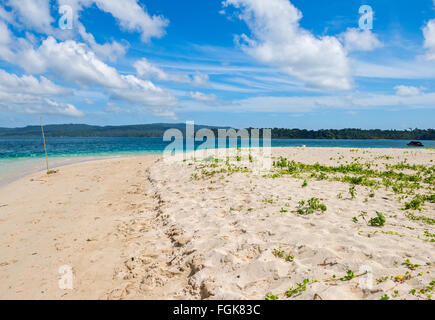 Szene am Meeresstrand von Joly Bouy Insel, Mahatama Gandhi marine National Park, Portblair, Andamanen, Indien Stockfoto