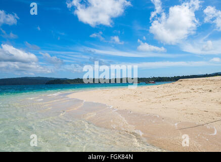 Szene am Meeresstrand von Joly Bouy Insel, Mahatama Gandhi marine National Park, Portblair, Andamanen, Indien Stockfoto