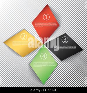 Modernes Business Raute Origami Stil Optionen Banner. Vektor-Illustration. einsetzbar für Workflow-Layout, Grafik, Anzahl opti Stock Vektor