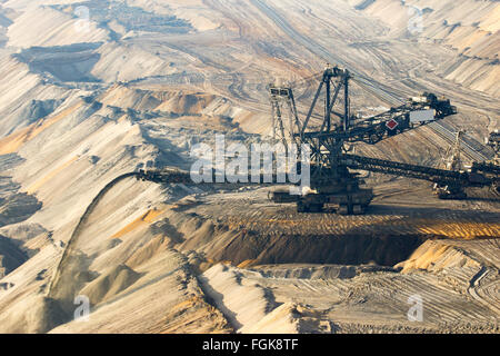 Braunkohle öffnen Pit mine Stockfoto