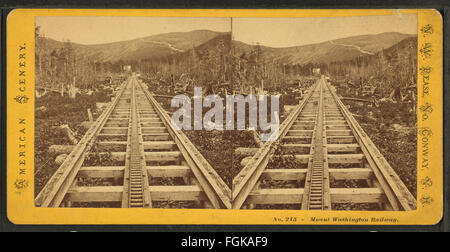 Mount Washington Eisenbahn von Pease, N. W. (Nathan W.), 1836-1918 2 Stockfoto