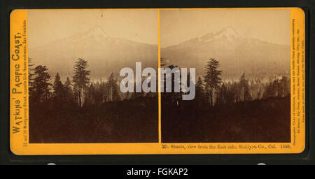 Mt. Shasta, Ansicht von der Ostseite, Siskiyou Co., Cal, von Watkins, Carleton E., 1829-1916 Stockfoto