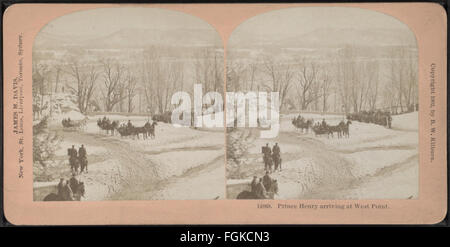 Prinz Heinrich Ankunft in West Point von Kilburn, B. W. (Benjamin West), 1827-1909 Stockfoto