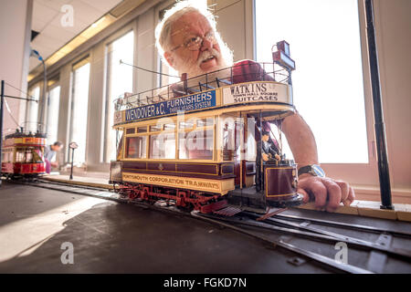 Die jährliche Modelworld Schau Brighton Centre, statt ganze Wochenende: Brian Boddy von Newhaven, aus dem Zweig der Sussex Stockfoto