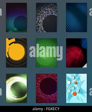 Vorlagen. Design-Set von Web, Mail, Broschüren. Mobile, Technologie und Infografik Konzept. Moderne Wohnung und Linie Symbole. SaaS, wir Stock Vektor