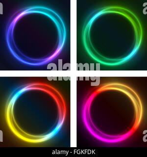 Vektor runder Rahmen. Leuchtenden Kreis Banner. Vektor-Illustration-eps10 Stock Vektor