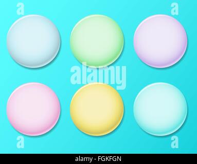 Satz von Cartoon glänzenden Knöpfen für Spiel oder Web-design Stock Vektor