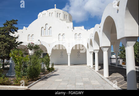 Santorini - der orthodoxen Kathedrale in Fira Stockfoto