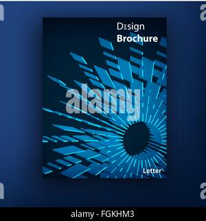 Vektor-3d Form Broschüre Broschüre Cover Design Vorlagen-Sammlung Stock Vektor