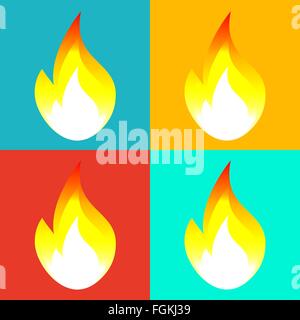 Symbol des Feuers. Vektor-Illustration-Eps 10-Vektor-illustration Stock Vektor
