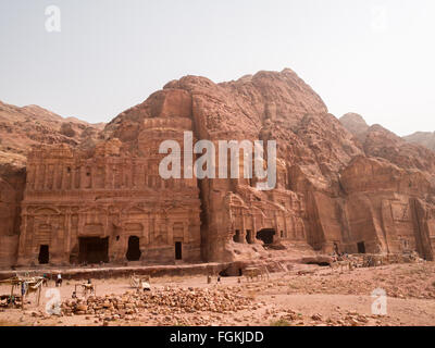 Palast-Grab und korinthische Grab, Petra Stockfoto