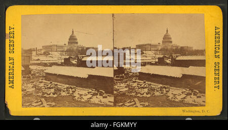 Ein historisches Vintage-Foto von Washington, D.C., aufgenommen von der Fotofirma E. & H.T. Anthony. Dieses Bild fängt die Architektur und Wahrzeichen der Stadt aus einer früheren Zeit ein und bietet einen Einblick in ihre Vergangenheit. Stockfoto