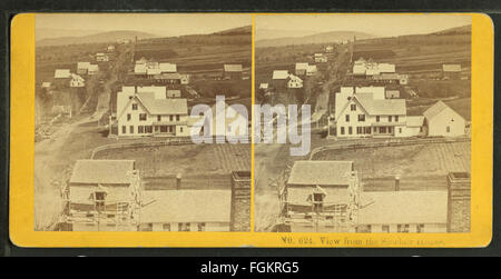 Stereoskopischer Blick vom Sinclair House aus mit einer historischen und Vintage-Fotografie aus der Robert N. Dennis Sammlung stereoskopischer Ansichten. Stockfoto